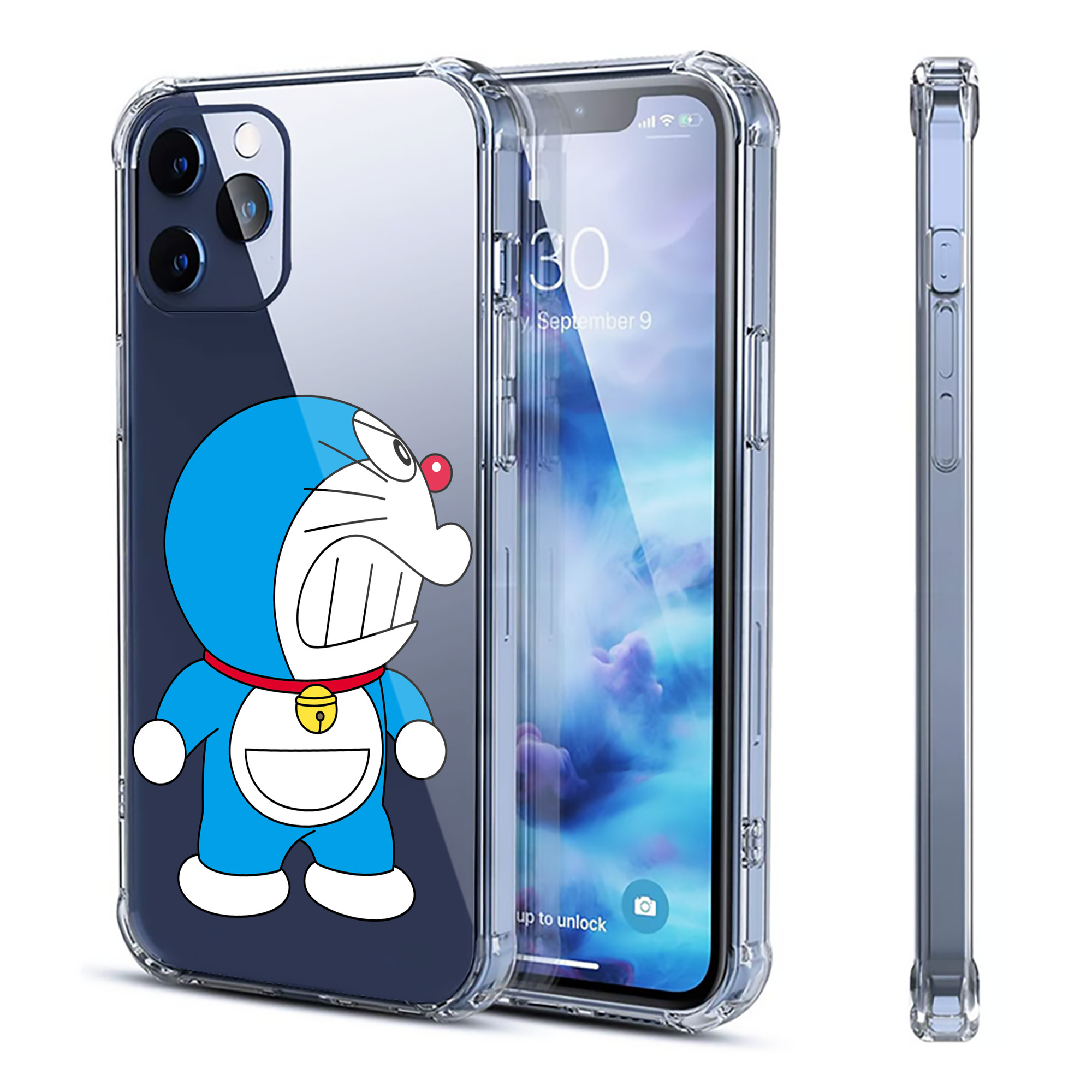 （画像用） ドラえもん Doraemon 【iPhone 12シリーズ対応】透明スマホケース（クリアソフトケース）